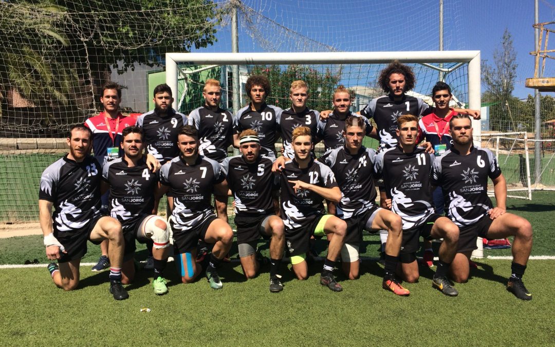 Equipo de rugby 7 de la USJ en los Campeonatos de España Universitario