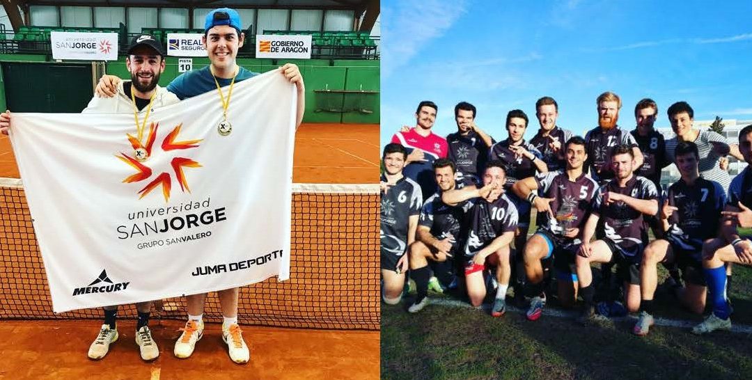 La Universidad San Jorge gana el Campeonato de Aragón Universitario en las modalidades de Rugby 7 masculino y Tenis