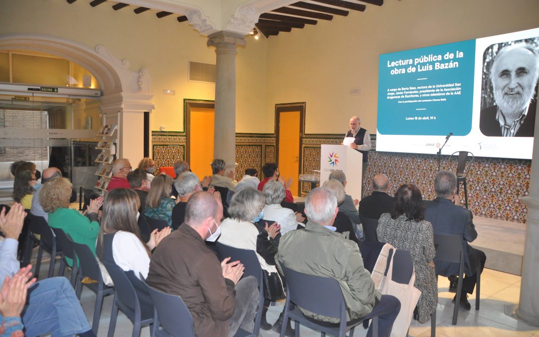 La Asociación Aragonesa de Escritores y Cultura USJ homenajean al autor zaragozano Luis Bazán