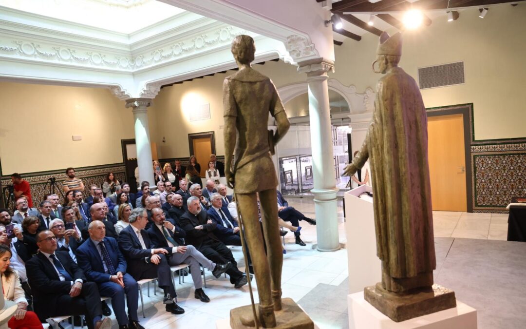 El Grupo San Valero celebra su 70 aniversario en un acto institucional en el que se presentaron sendas esculturas de San Valero y San Jorge