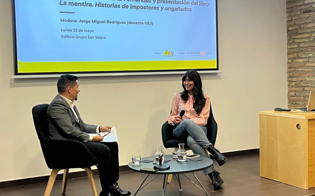 Marta Fernández presenta su libro “La mentira. Historias de impostores y engañados” en el Edificio Grupo San Valero