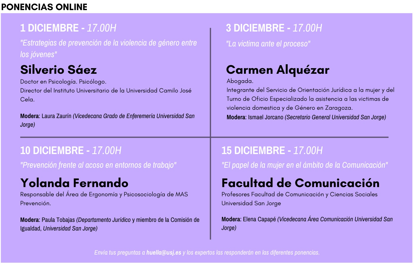 La USJ fomenta acciones de sensibilización contra la violencia de ...