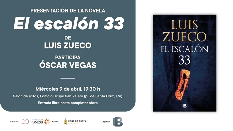 Presentación del libro 'El escalón 33', del escritor Luis Zueco