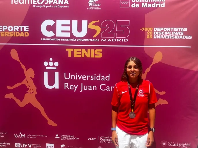 La alumna Andrea Palazón consigue la plata en el Campeonato de España Universitario de tenis