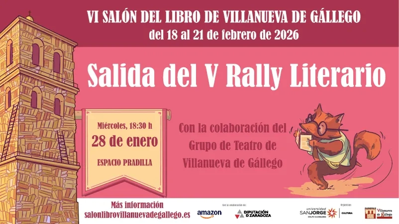 El VI Salón del libro de Villanueva de Gállego arranca con la salida del V Rally Literario 