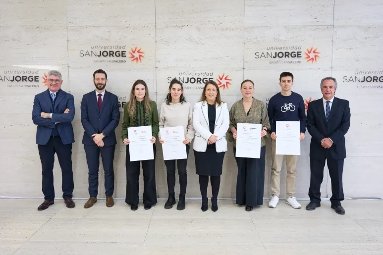 La Universidad San Jorge, Fundación Banco Sabadell e Industrias Químicas del Ebro impulsan el talento joven con cinco ayudas predoctorales para proyectos de investigación 