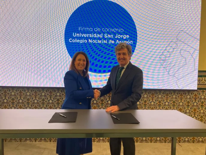 La Universidad San Jorge y Colegio Notarial de Aragón firman un convenio para realizar actividades conjuntas de interés común