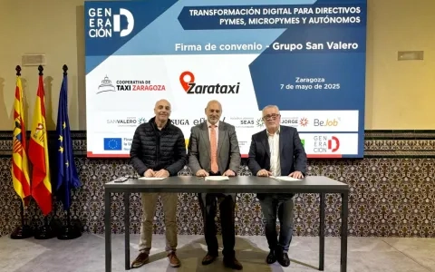 Grupo San Valero, Zarataxi y la Cooperativa del Taxi de Zaragoza impulsan la excelencia del sector con un ambicioso plan de formación en Transformación Digital 