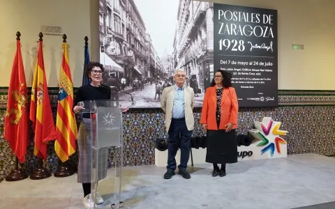 Inauguración de la exposición 'Postales de Zaragoza | 1928. Jalón Ángel'